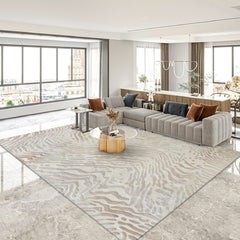 定番北欧風3Dデザインのウィルトン織カーペット(moon river)