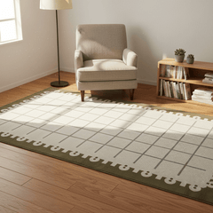 定番北欧風3Dデザインのウィルトン織カーペット(Archaic Rhythm)