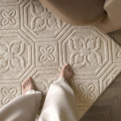 超防水・超撥水!機能性新素材シリカ繊維カーペット(Floating Flowers)