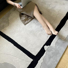 高級手作りタフティングガン刺しカーペット(ink painting)