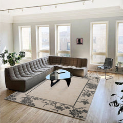 定番北欧風3Dデザインのウィルトン織カーペット(Blooming Flowers)