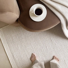 天然素材のみ使用した手織りカーペット!長くご愛用できる高品質な一品(Rock)