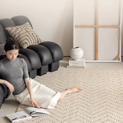 定番北欧風3Dデザインのウィルトン織カーペット(Waterproof Carpet-02)