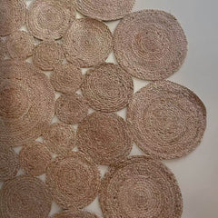 夏季に適した天然ジュート製カーペット(Bouquet)