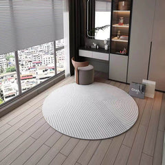 モノクロの部屋にぴったり。おしゃれグレーのウィルトン織ラグ(HALFHALF)