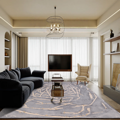 高級手作りタフティングガン刺しカーペット（Willow Spiral）