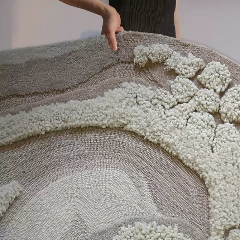 高級手作りタフティングガン刺しカーペット（Sand Bloom）