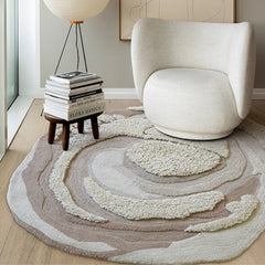 高級手作りタフティングガン刺しカーペット（Sand Bloom）