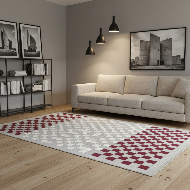 定番北欧風3Dデザインのウィルトン織カーペット（Zen Echo）