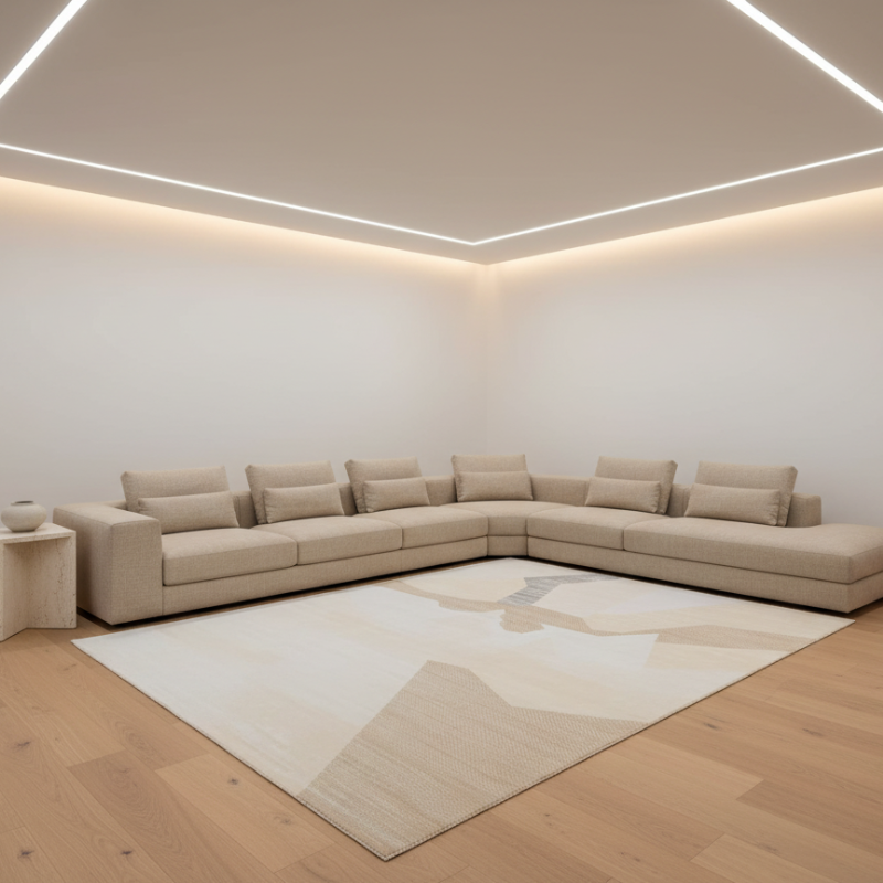 定番北欧風3Dデザインのウィルトン織カーペット（Danube）