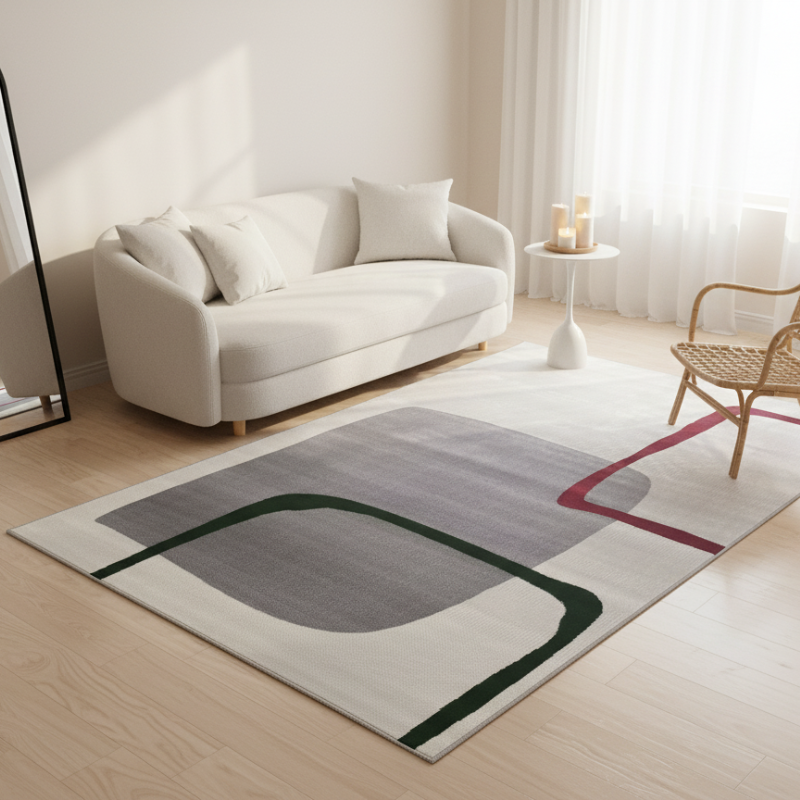 定番北欧風3Dデザインのウィルトン織カーペット（Zen Echo）