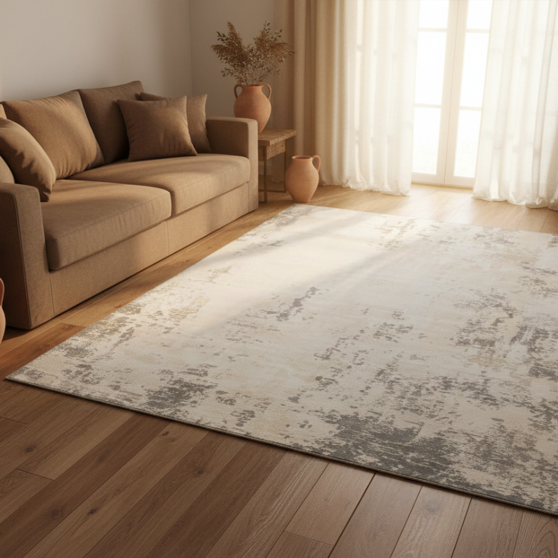 定番北欧風3Dデザインのウィルトン織カーペット（Danube）