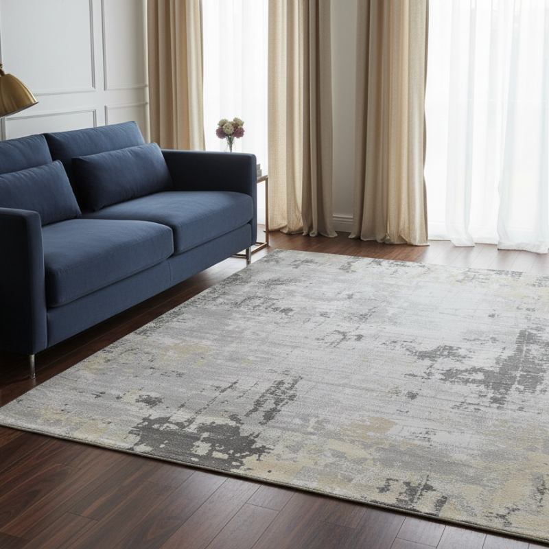 定番北欧風3Dデザインのウィルトン織カーペット（Danube）