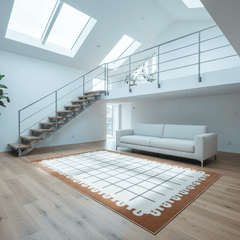 定番北欧風3Dデザインのウィルトン織カーペット（Archaic Rhythm）