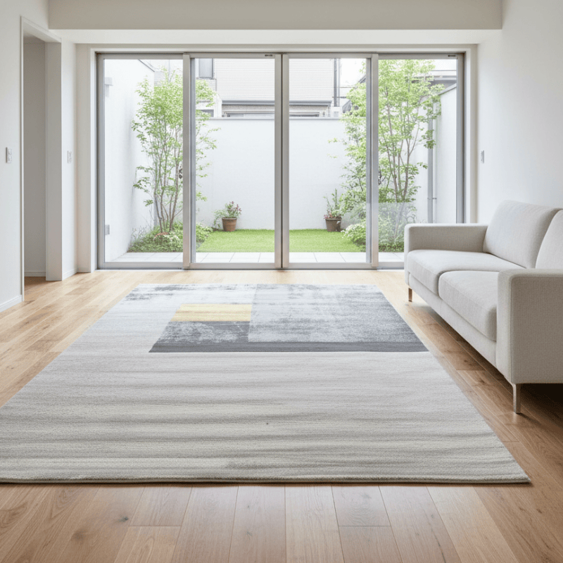 定番北欧風3Dデザインのウィルトン織カーペット（Gulang Isle）