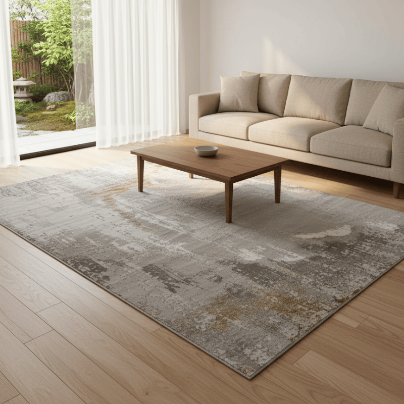 定番北欧風3Dデザインのウィルトン織カーペット（Gulang Isle）