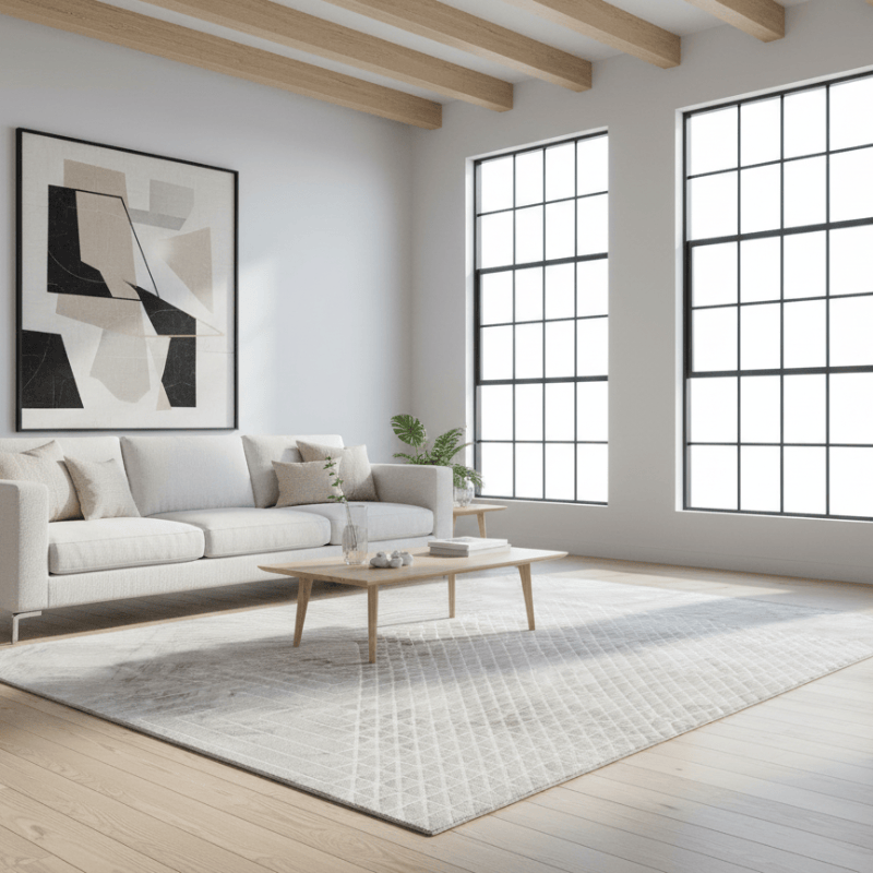 定番北欧風3Dデザインのウィルトン織カーペット（Nottingham）