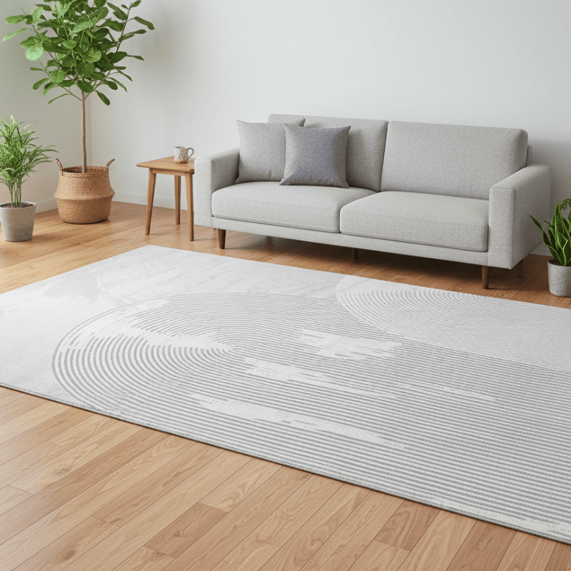 定番北欧風3Dデザインのウィルトン織カーペット（Pure Yang）