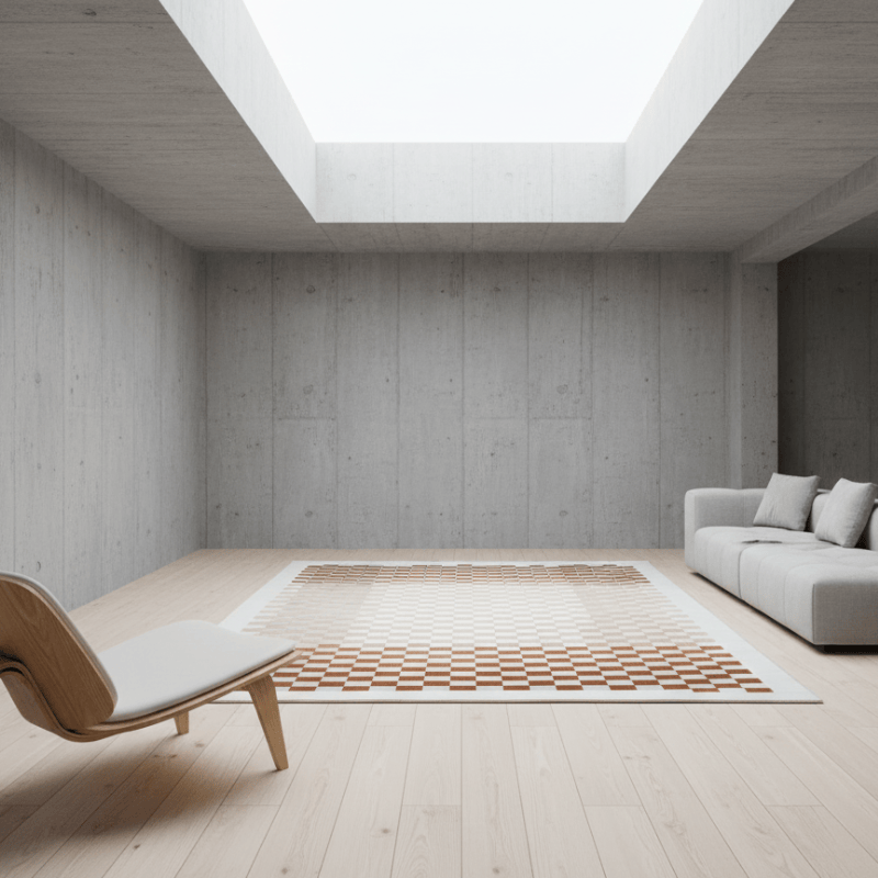 定番北欧風3Dデザインのウィルトン織カーペット（Yufan）