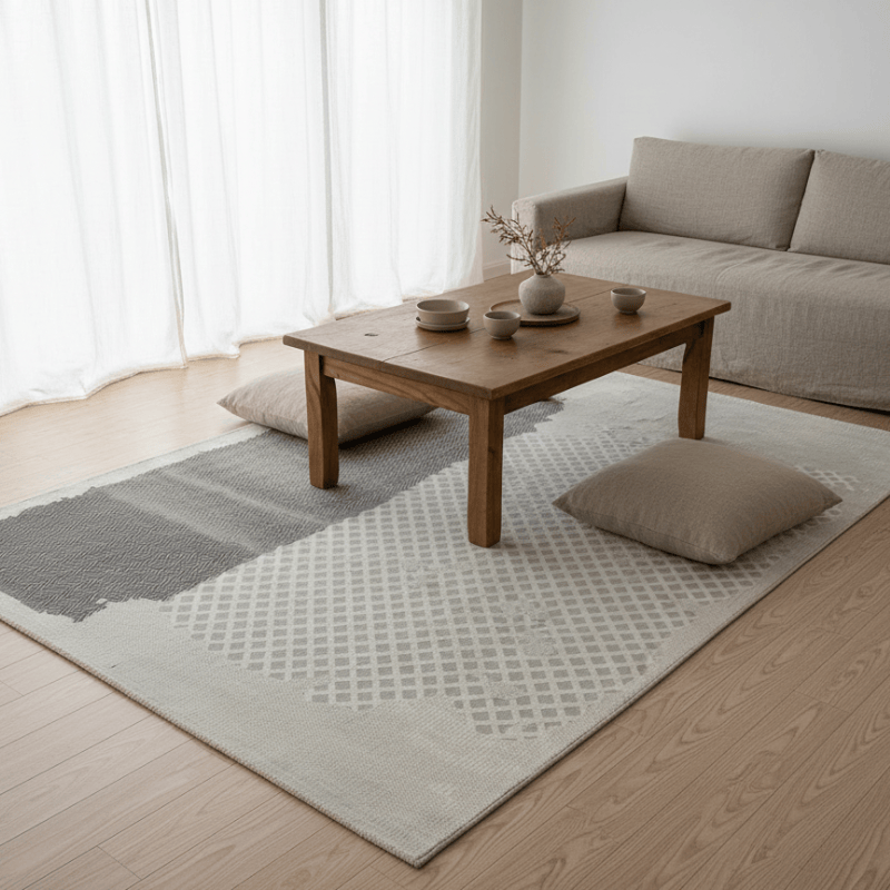 定番北欧風3Dデザインのウィルトン織カーペット（Yufan）