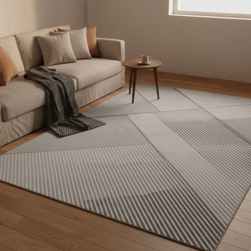 定番北欧風3Dデザインのウィルトン織カーペット（Yufan）