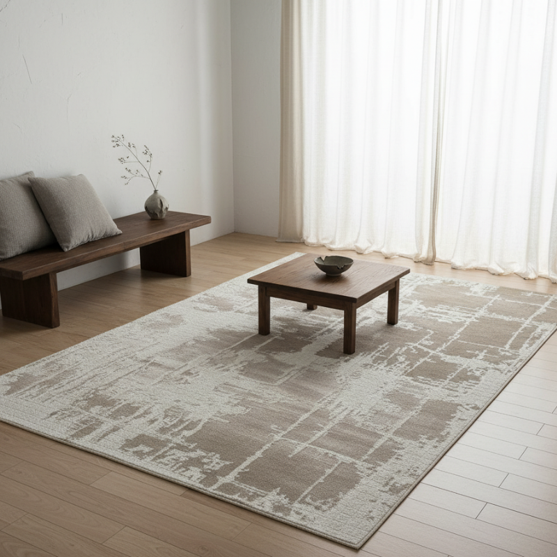 定番北欧風3Dデザインのウィルトン織カーペット（Bern）