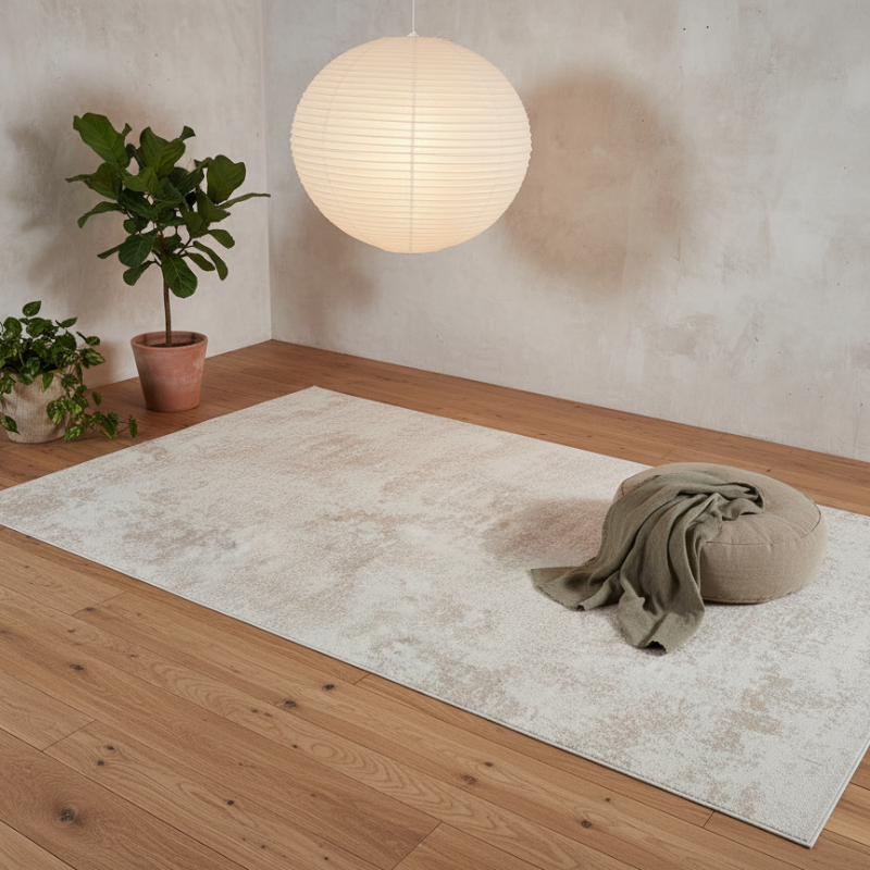 定番北欧風3Dデザインのウィルトン織カーペット（Spring Haze）