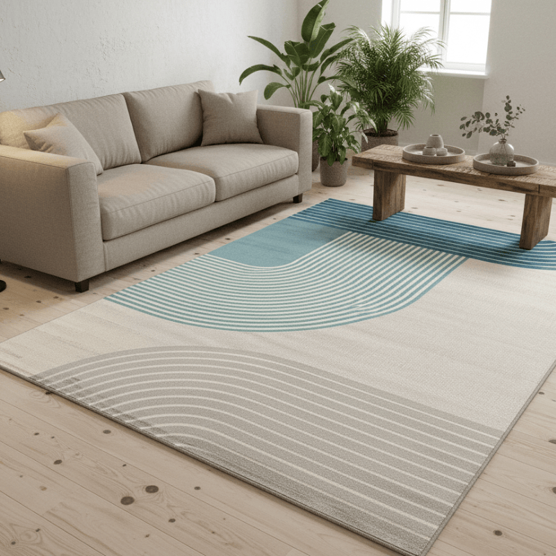 定番北欧風3Dデザインのウィルトン織カーペット（Grande）