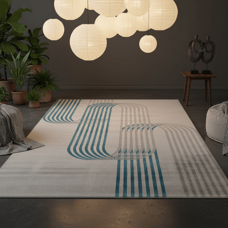 定番北欧風3Dデザインのウィルトン織カーペット（Grande）