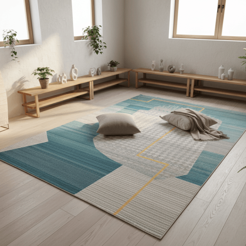 定番北欧風3Dデザインのウィルトン織カーペット（Grande）