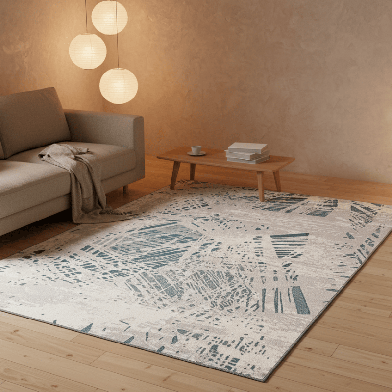 定番北欧風3Dデザインのウィルトン織カーペット（Grande）