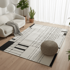 定番北欧風3Dデザインのウィルトン織カーペット（Porla）