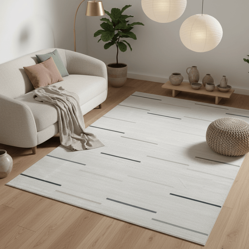 定番北欧風3Dデザインのウィルトン織カーペット（Porla）