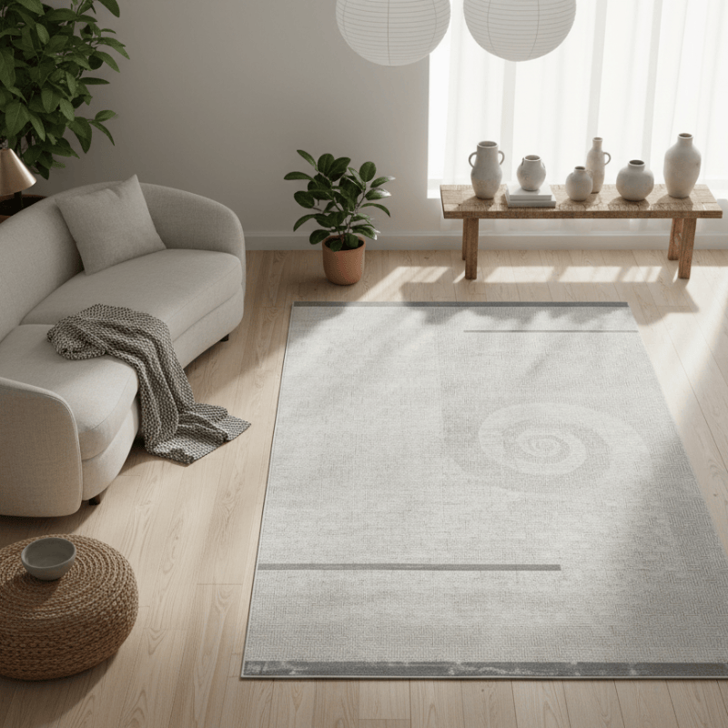 定番北欧風3Dデザインのウィルトン織カーペット（Mandor）