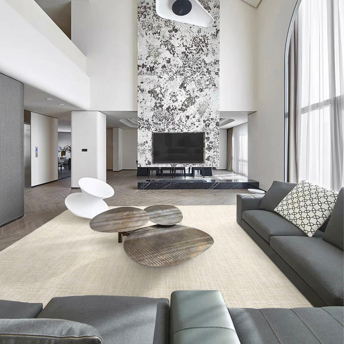 純天然羊毛を使用した機械織りのカーペット！長くご愛用できる高品質な一品（Skin）