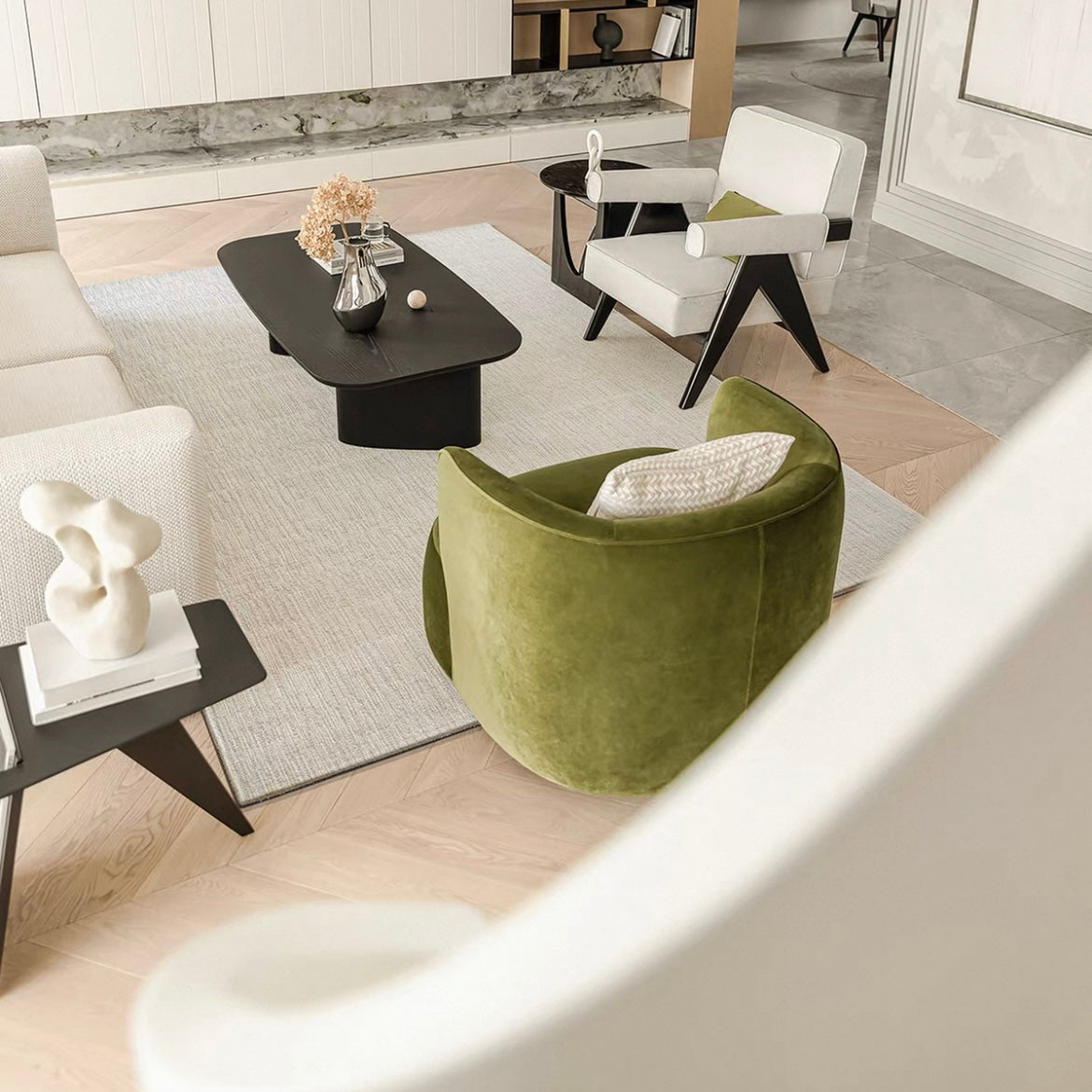 純天然羊毛を使用した機械織りのカーペット！長くご愛用できる高品質な一品（Skin）