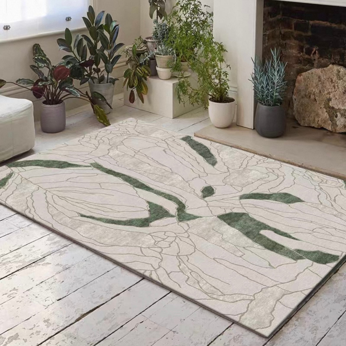 高級手作りタフティングガン刺しカーペット（Verdant Vein）