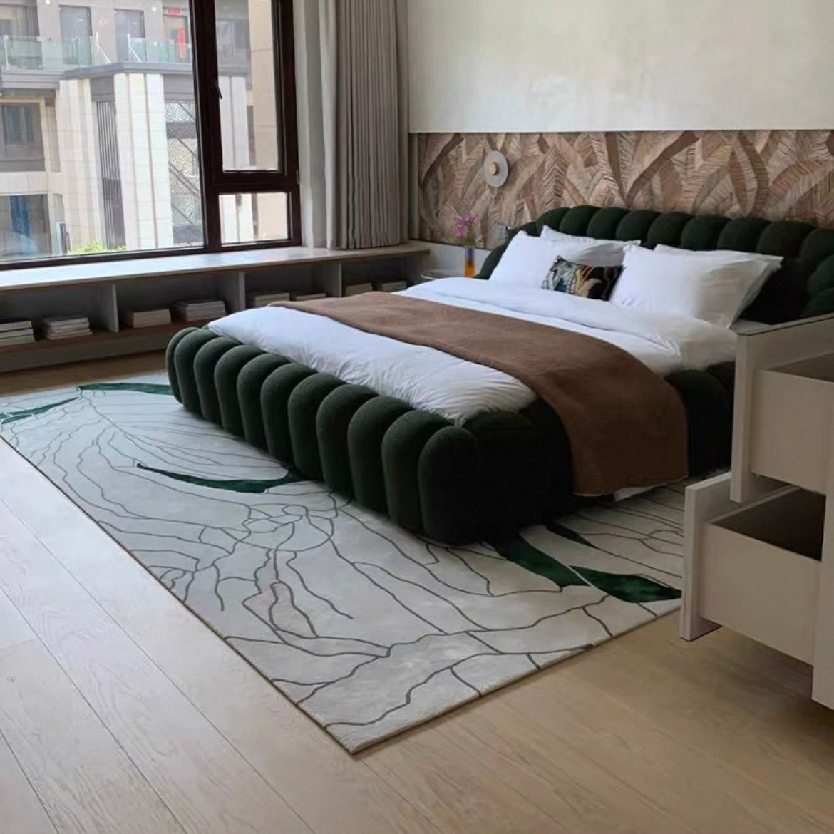 高級手作りタフティングガン刺しカーペット（Verdant Vein）